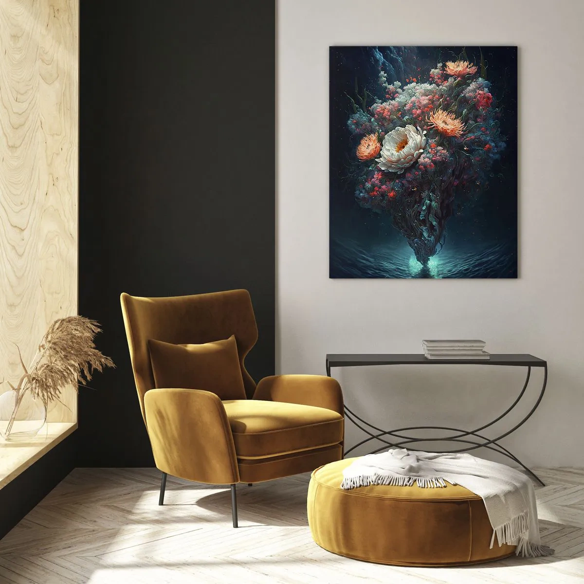 Obraz na skle - Podivná zahrada - 80x120 cm