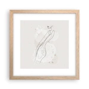 Plakát v rámu světlý dub - Zabloudit pohledem - 30x30 cm