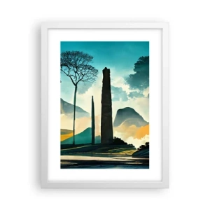 Plakát v bílém rámu - Výš a výš - 30x40 cm