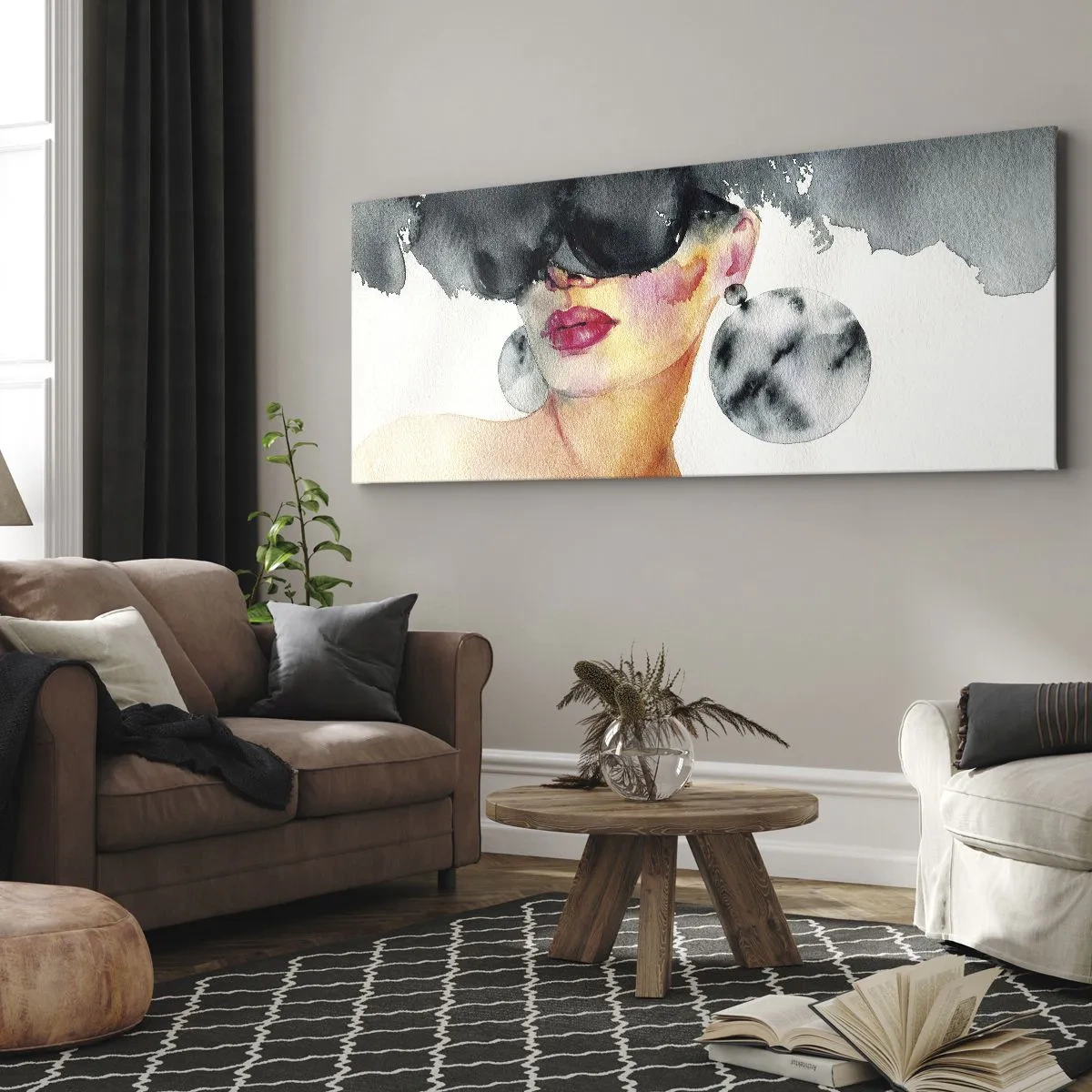 Obraz na plátně - Tajemství elegance - 90x30 cm