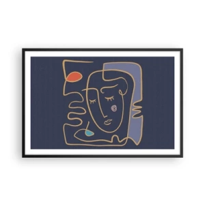 Plakát v černém rámu - V zádumčivosti - 91x61 cm