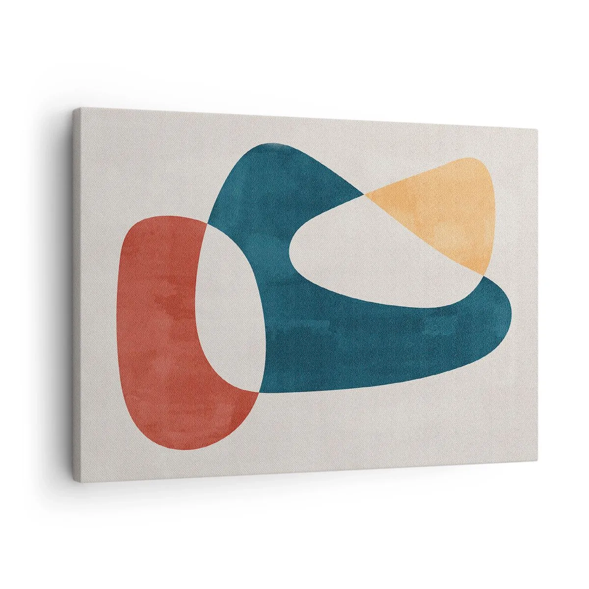 Obraz na plátně - Abstraktní tvary v harmonických barvách - 70x50cm - Vlivy a metamorfózy - Moderní nástěnná dekorace do obývacího pokoje a ložnice ARTTOR