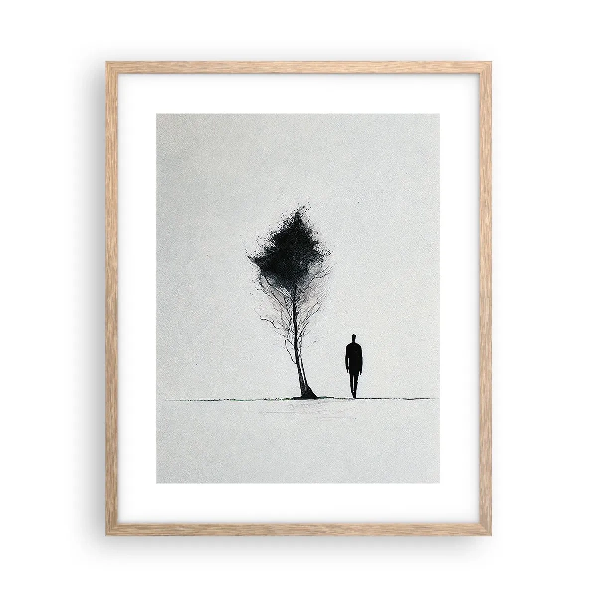 Plakát v rámu světlý dub - Všichni se touláme - 40x50 cm