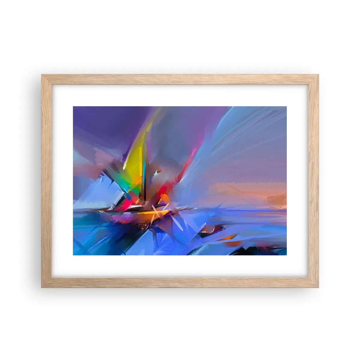 Plakát v rámu světlý dub - Proletěla jako pták - 40x30 cm