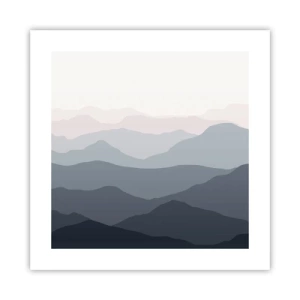 Plakát - Vlny hor - 40x40 cm