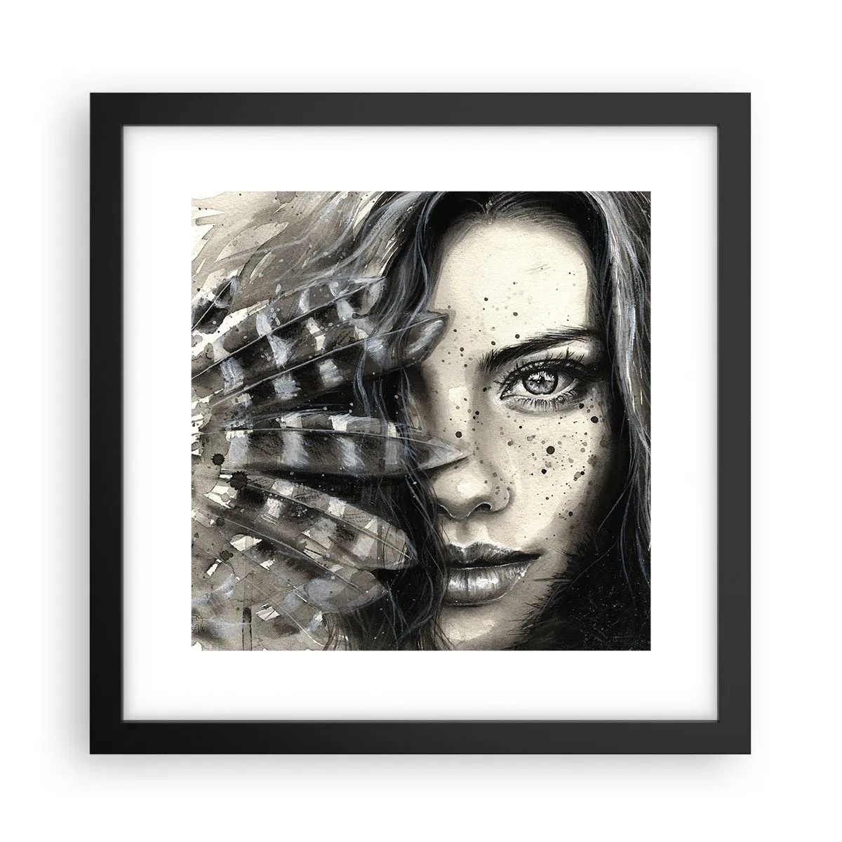 Plakát v černém rámu - Divoká krása - 30x30 cm