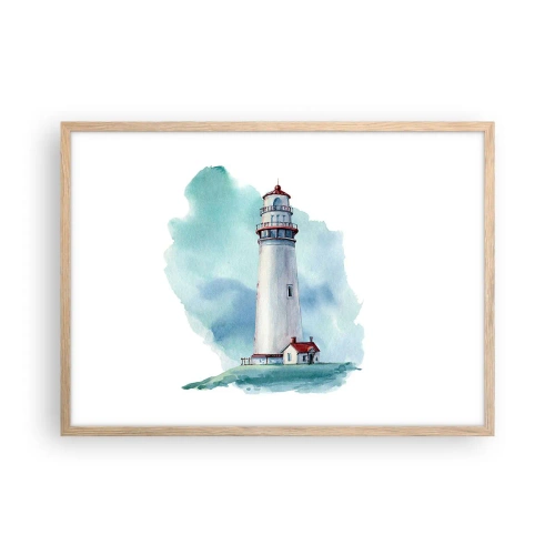 Plakát v rámu světlý dub - Něžná sestra blankytu - 70x50 cm