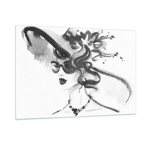 Obraz na skle - Dáma s charakterem - 120x80 cm