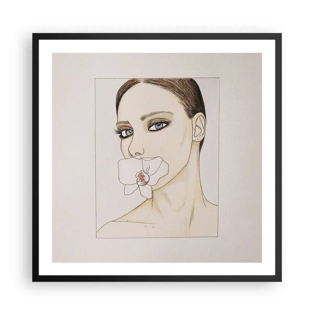 Plakát v černém rámu - Symbol elegance a krásy - 60x60 cm