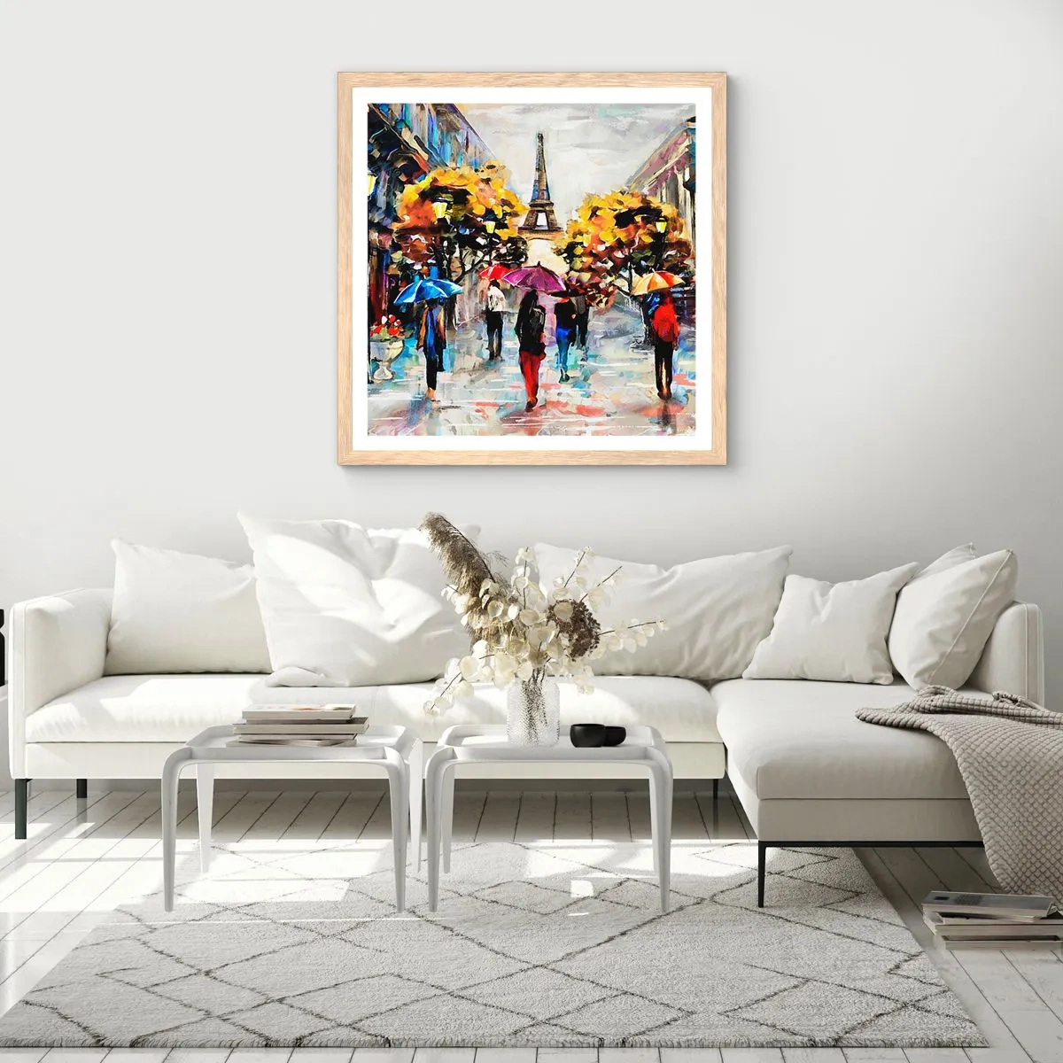 Plakát v rámu světlý dub - Na podzim zvlášť krásný - 40x40 cm