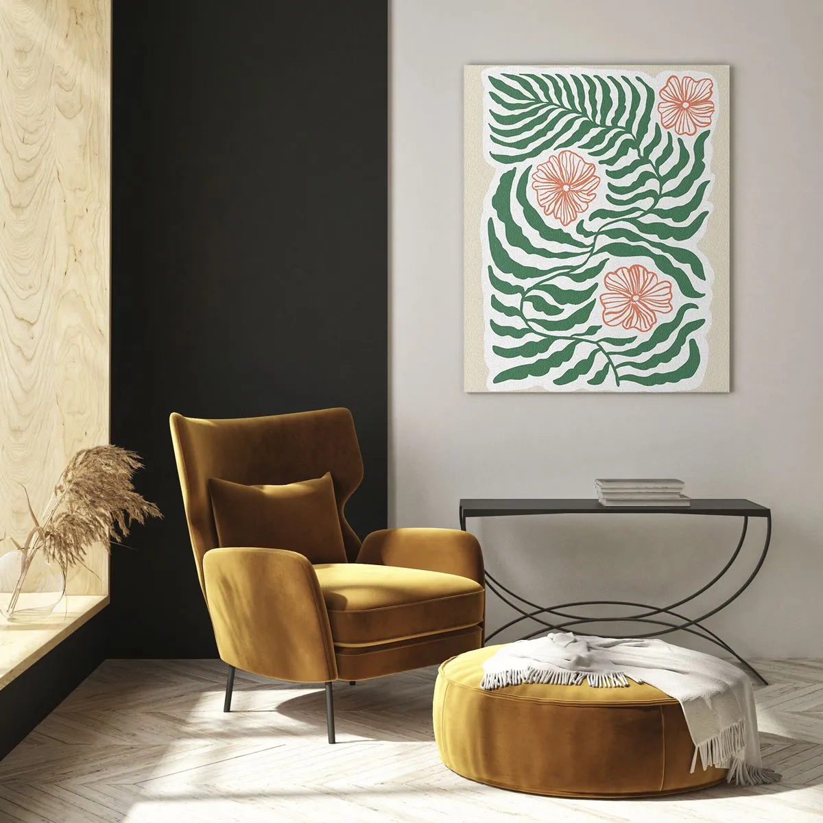 Obraz na skle - Rozkvetlé v zeleni - 50x70 cm