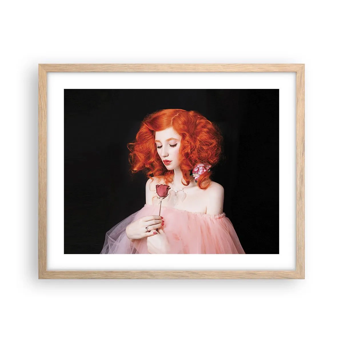 Plakát v rámu světlý dub - V barokním stylu - 50x40 cm