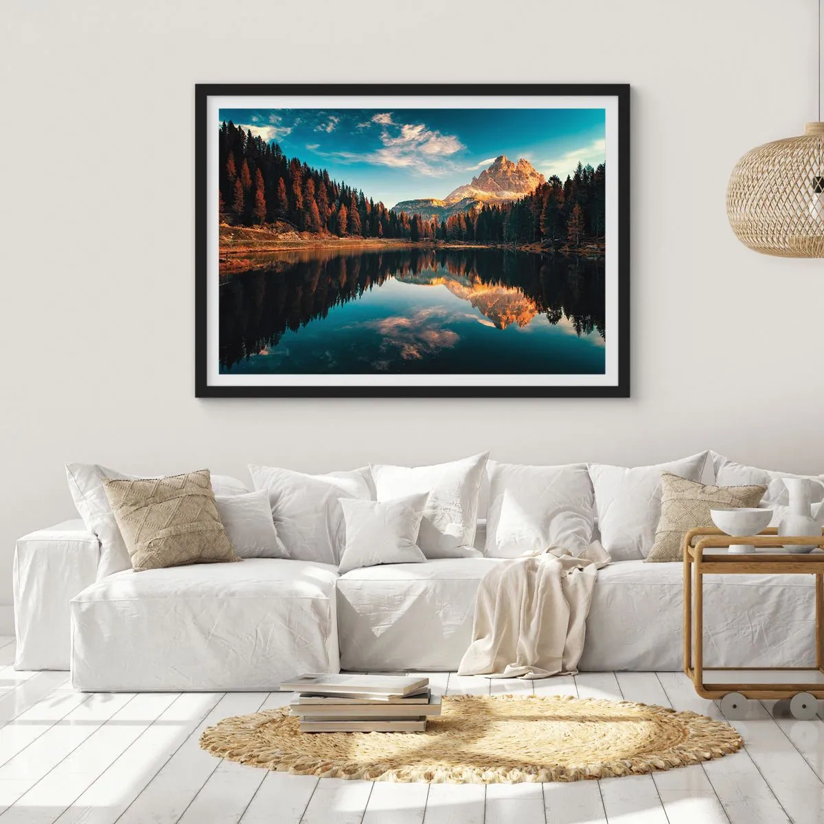 Plakát v černém rámu - Dvojitá krajina - 100x70 cm