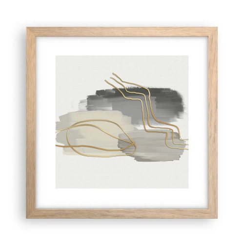Plakát v rámu světlý dub - Trvání a pohyb - 30x30 cm