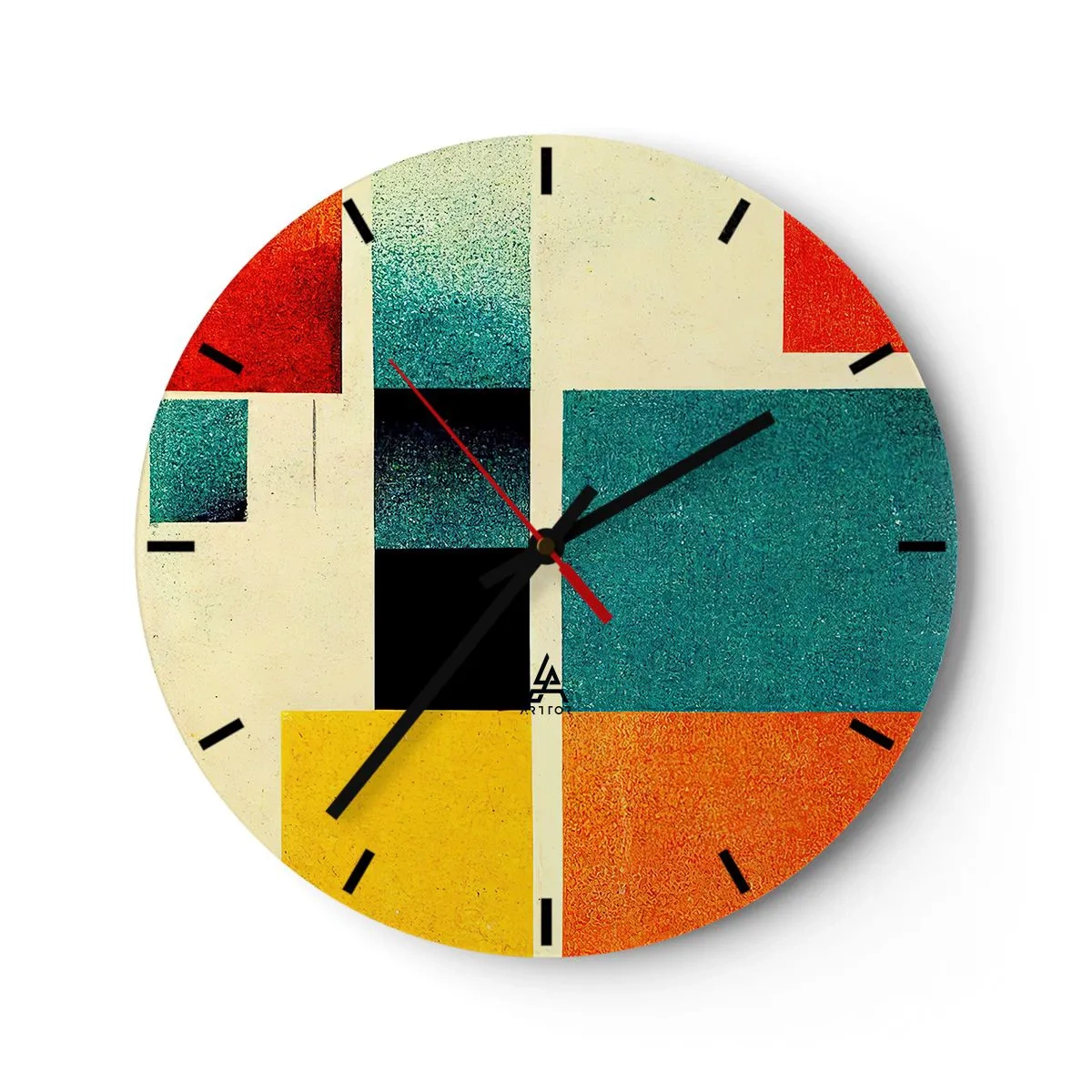 Nástěnné hodiny - Geometrická abstrakce – dobrá energie - 30x30 cm