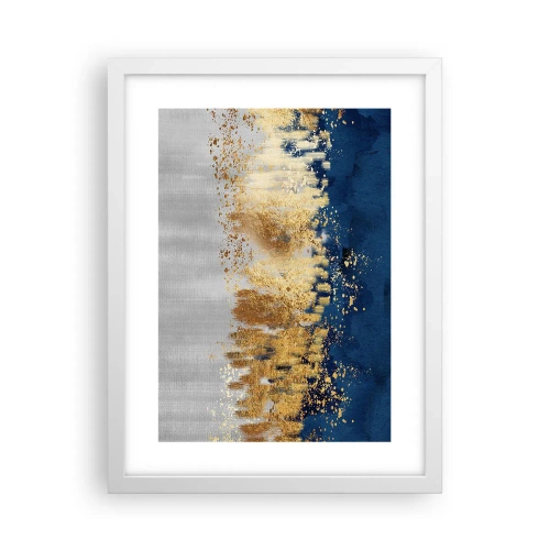 Plakát v bílém rámu - Moderní kompozice s jiskrou - 30x40 cm