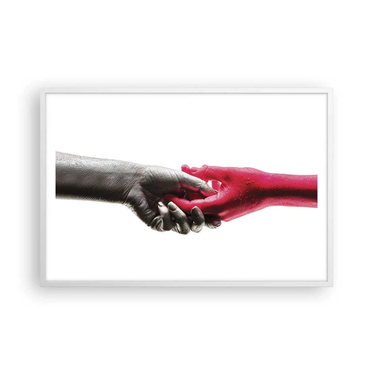 Plakát v bílém rámu - Spolu i když jsme odlišní - 91x61 cm