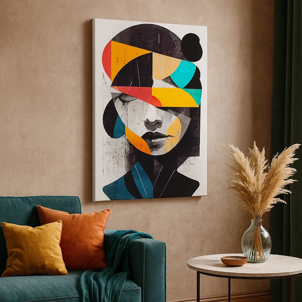 Obraz na plátně - Pestrobarevný vnitřní portrét - 50x70 cm