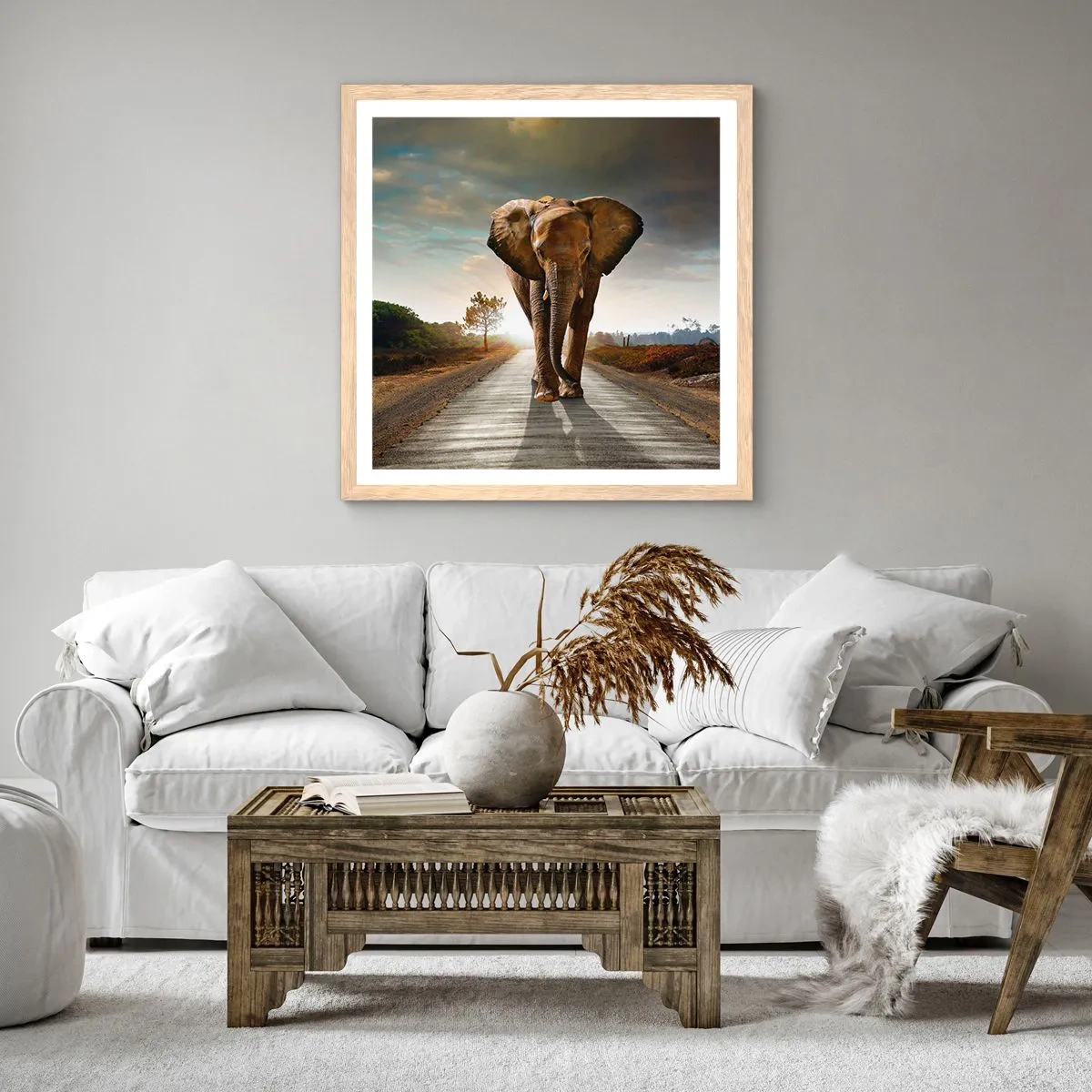 Plakát v rámu světlý dub - A vůbec ne ve skladu porcelánu - 60x60 cm