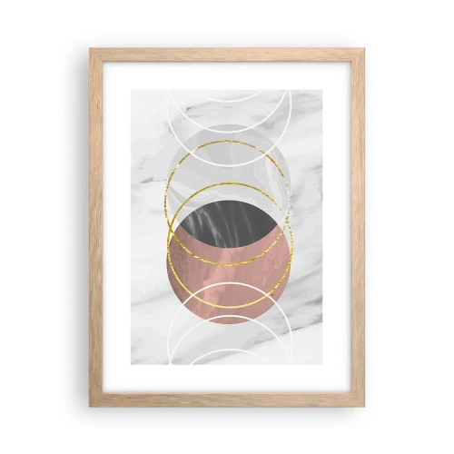 Plakát v rámu světlý dub - Hudba sfér - 30x40 cm