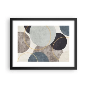 Plakát v černém rámu - Kruh za kruhem - 40x30 cm