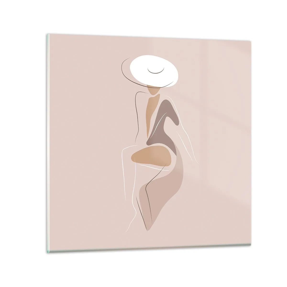 Obraz na skle - Jak vypadá pravá dáma? - 40x40 cm