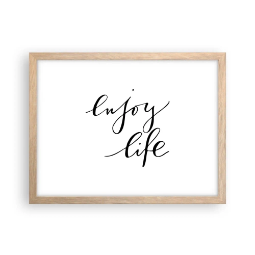 Plakát v rámu světlý dub - Není co dodat… - 40x30 cm