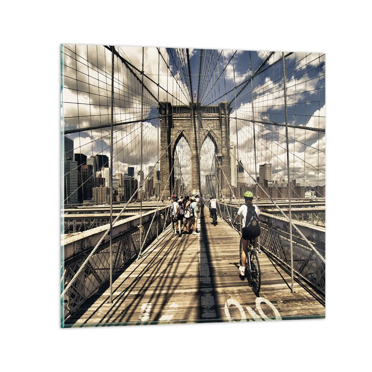 Obraz na skle - Přímo do srdce města - 50x50 cm