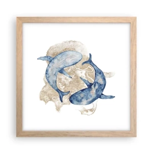 Plakát v rámu světlý dub - Přátelství nebo láska? - 30x30 cm