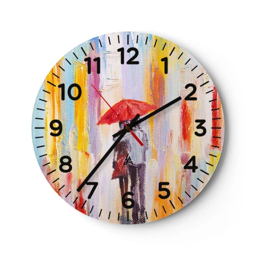 Nástěnné hodiny - Ať prší dál - 40x40 cm