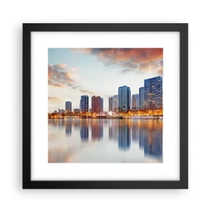 Plakát v černém rámu - Monumentální klid Paříže - 30x30 cm