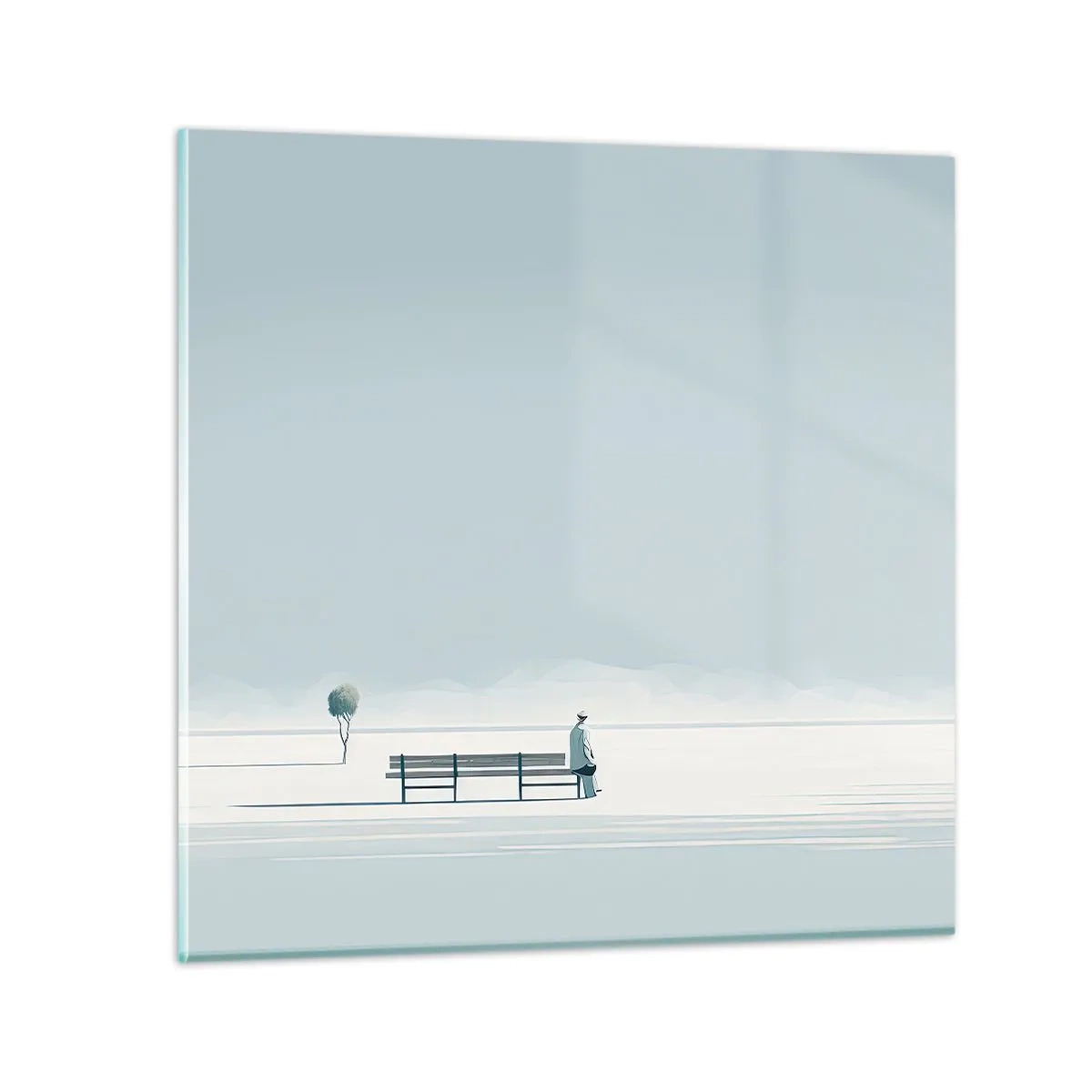 Obraz na skle - Ano, čekám. - 60x60 cm