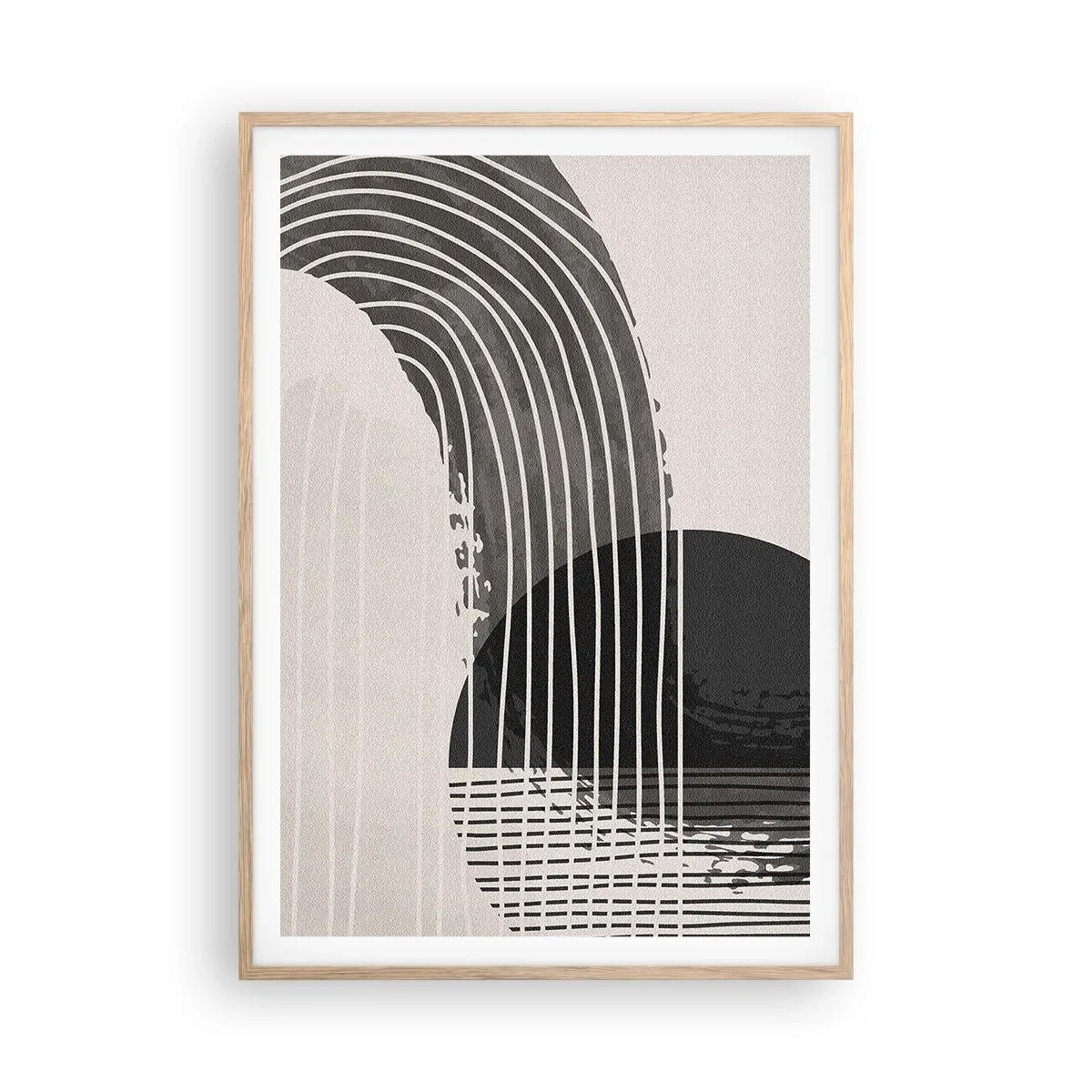 Plakát v rámu světlý dub - Tam a zpět - 70x100 cm