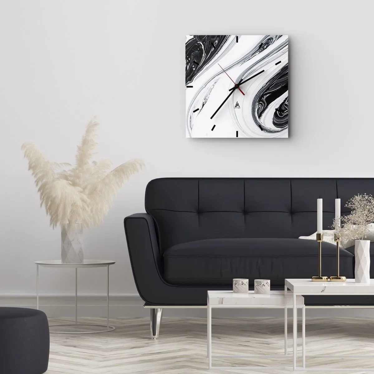 Nástěnné hodiny - Spojení protikladů - 40x40 cm