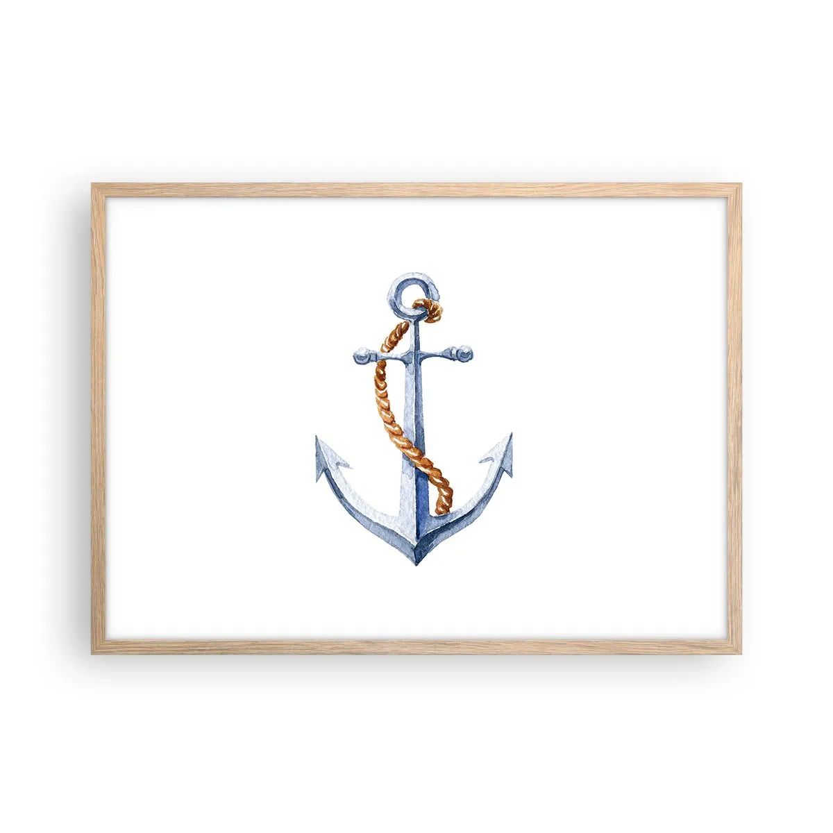 Plakát v rámu světlý dub - Ahoj, dobrodružství! - 70x50 cm