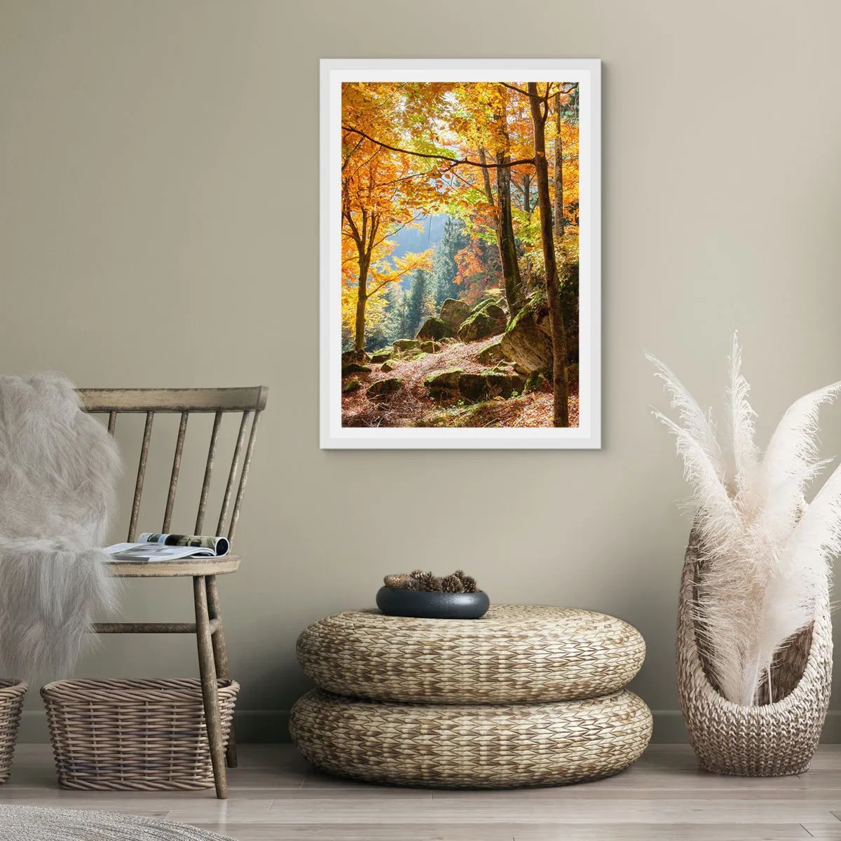 Plakát v bílém rámu - Čas na odpočinek - 50x70 cm