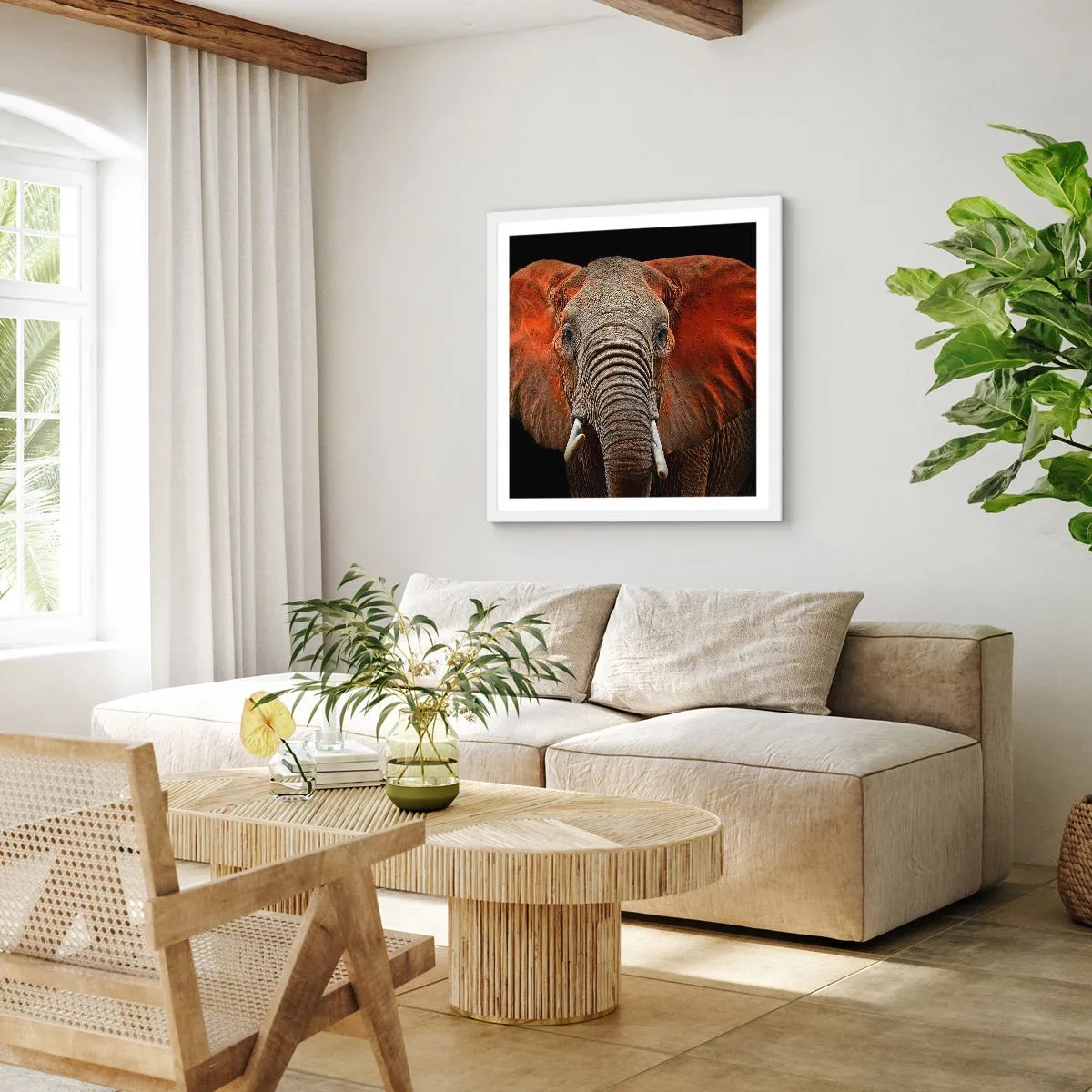 Plakát v bílém rámu - Jsem divoký, a ty? - 60x60 cm