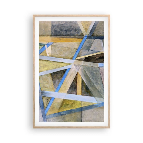 Plakát v rámu světlý dub - Přímo nebo diagonálně? - 61x91 cm