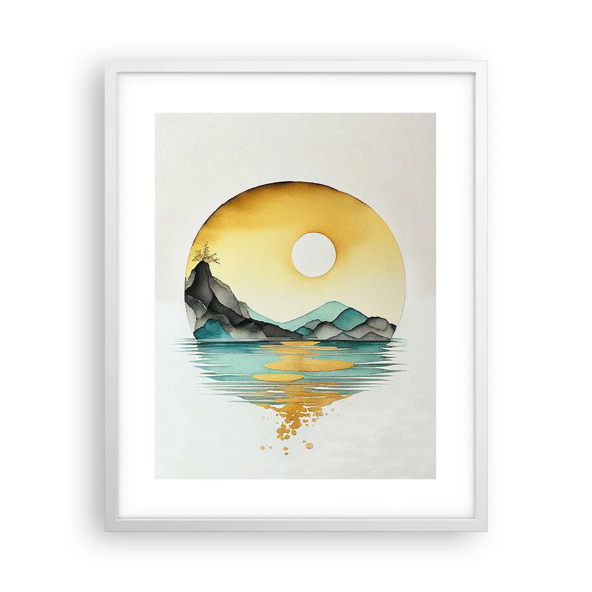 Plakát v bílém rámu - V kruhu krásy - 40x50 cm