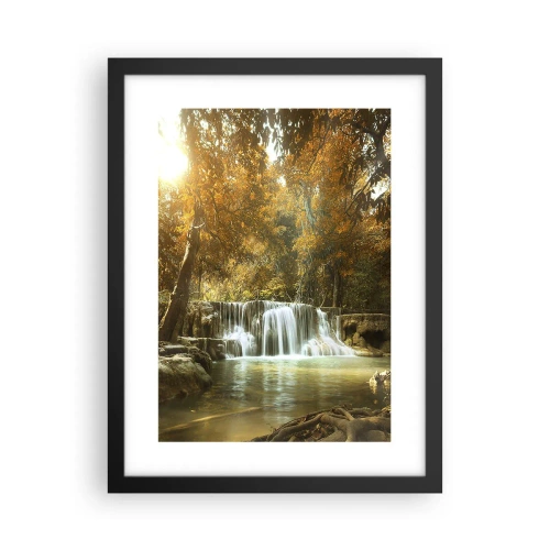 Plakát v černém rámu - Parkový vodopád - 30x40 cm