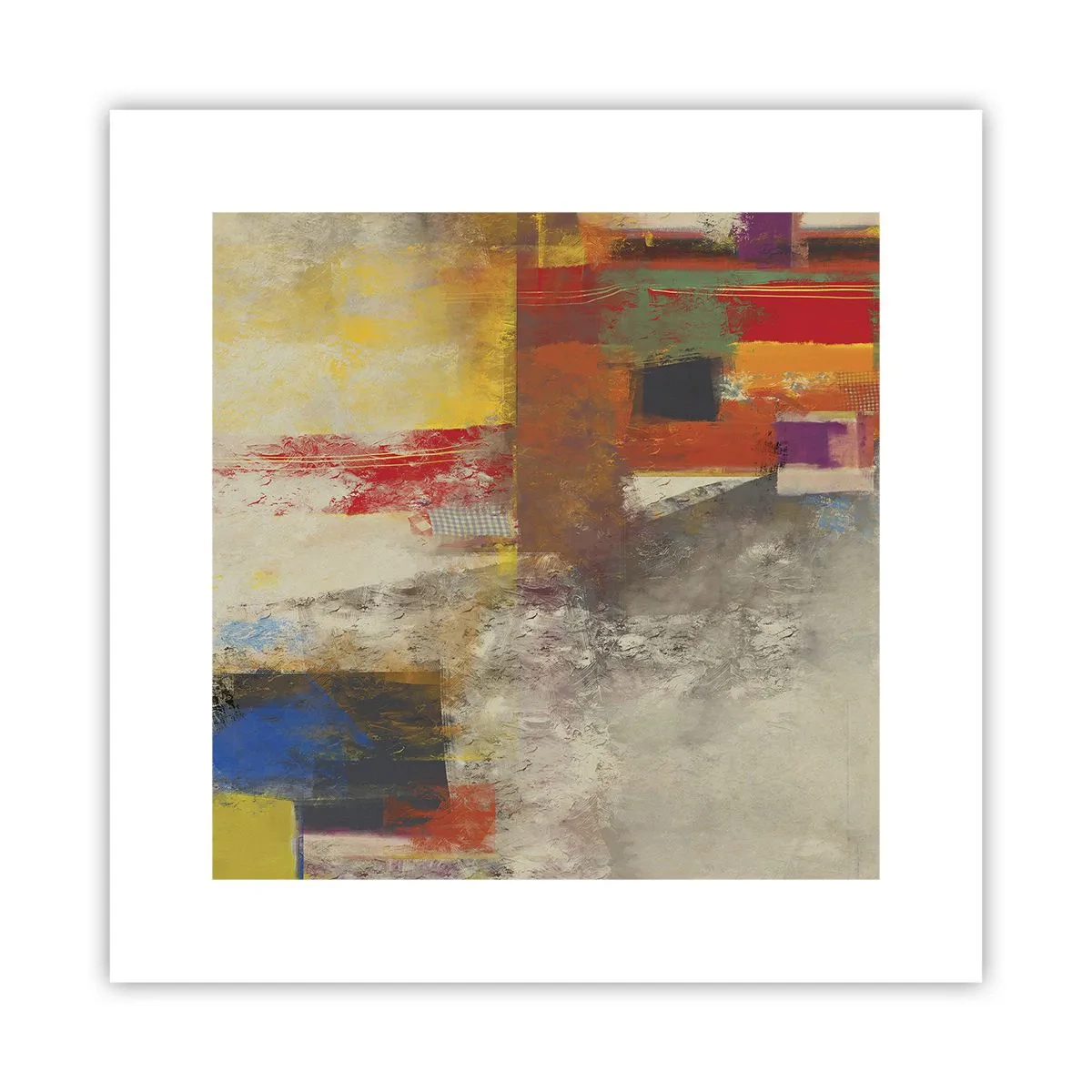 Plakát - Geometrie barev - 30x30 cm
