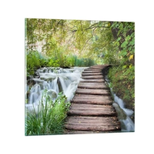 Obraz na skle - Voda není vůbec tichá - 70x70 cm