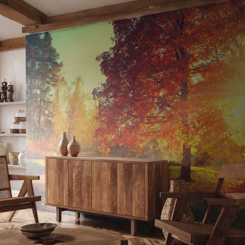 Fototapeta Premium Canvas - Rudé je krásné - Krajina, Park, Příroda - 150x105 cm