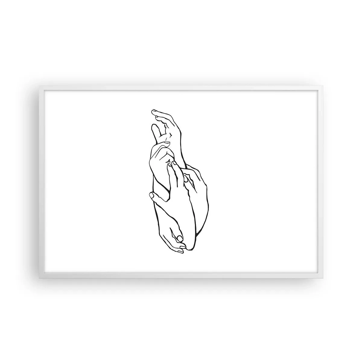 Plakát v bílém rámu - Dobrý dotek - 91x61 cm