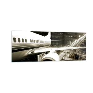 Obraz na skle - Letět do noci - 140x50 cm