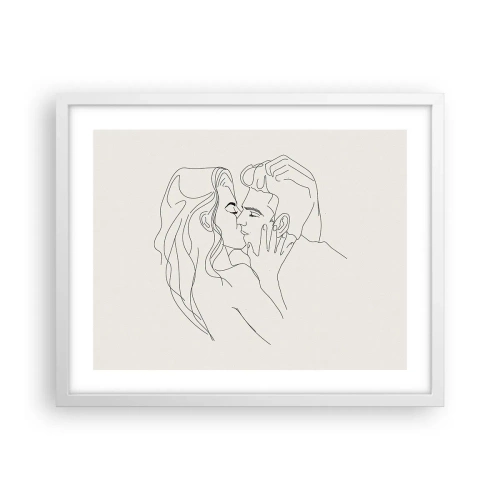 Plakát v bílém rámu - Zamotaní citem - 50x40 cm