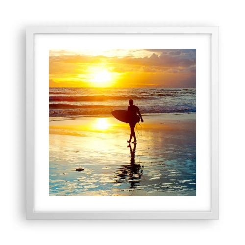 Plakát v bílém rámu - Návrat bojovníka - 40x40 cm