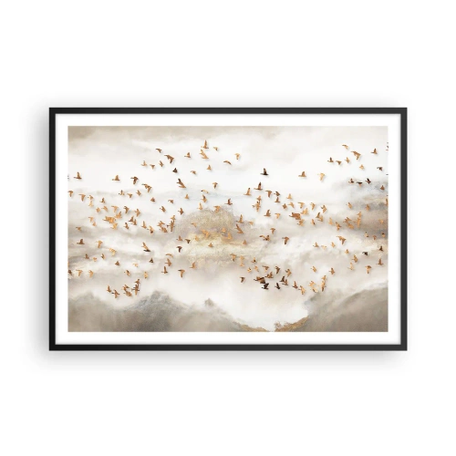 Plakát v černém rámu - Je čas… - 91x61 cm