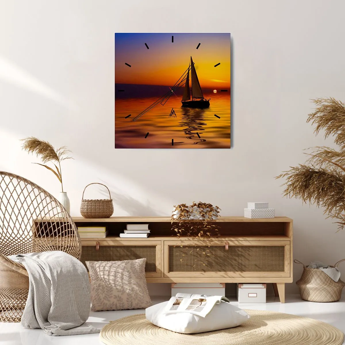 Nástěnné hodiny - Jak je tu za soumraku ticho… - 30x30 cm