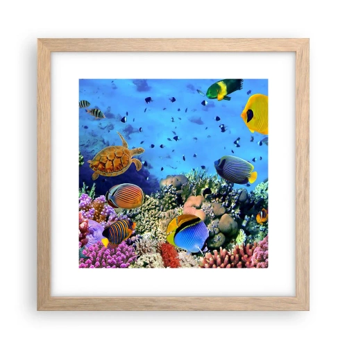 Plakát v rámu světlý dub - Co víme o životě… - 30x30 cm